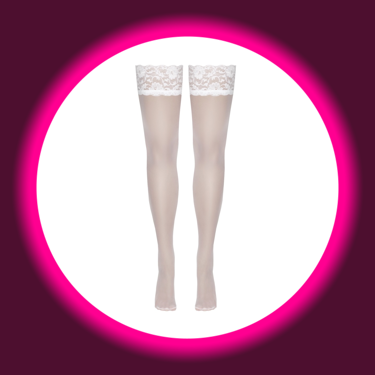 COTELLI LEGWEAR | HALTERLOSE STOCKINGS WEISS