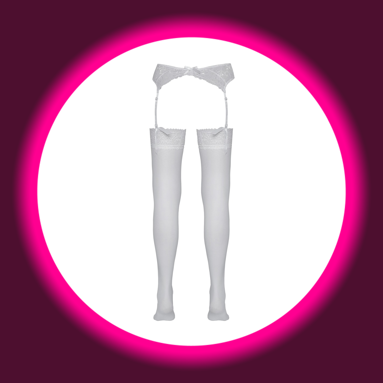 COTELLI LEGWEAR | STRAPS-STOCKINGS WEISS
