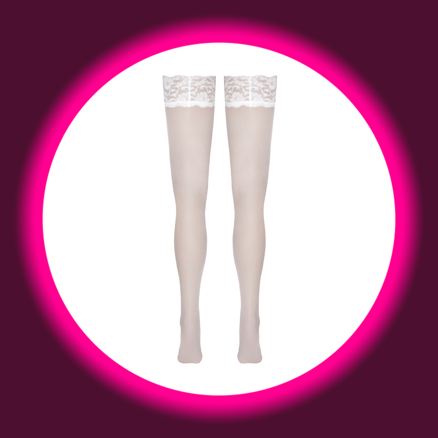 COTELLI LEGWEAR | HALTERLOSE STOCKINGS WEISS
