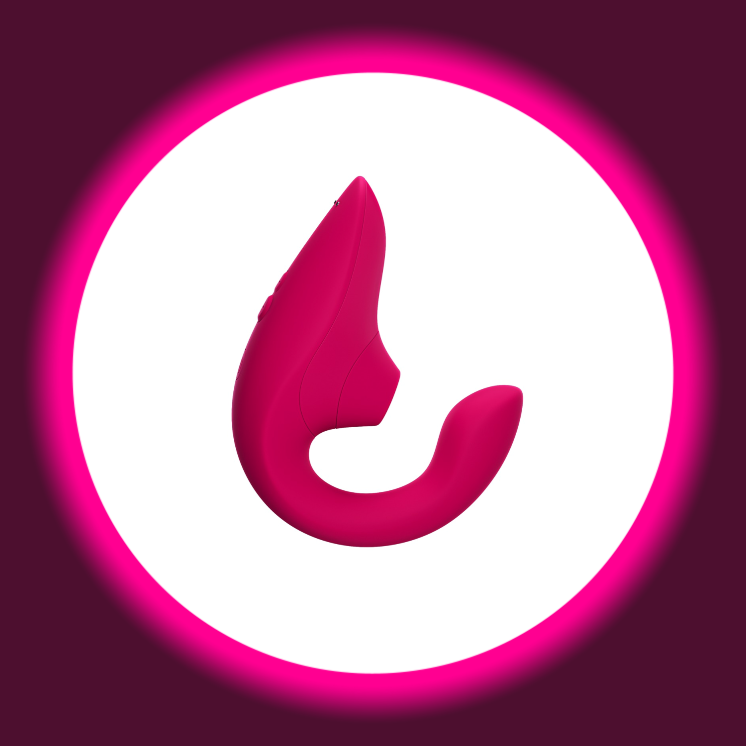 pinker Pulsator Womanizer Blend mit Stimulationskopf und Stimulationsarm