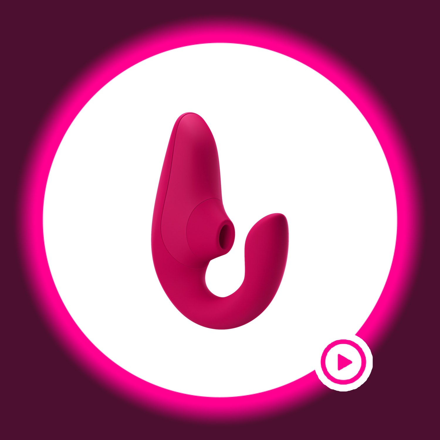 pinker Pulsator Womanizer Blend mit Stimulationskopf und Stimulationsarm