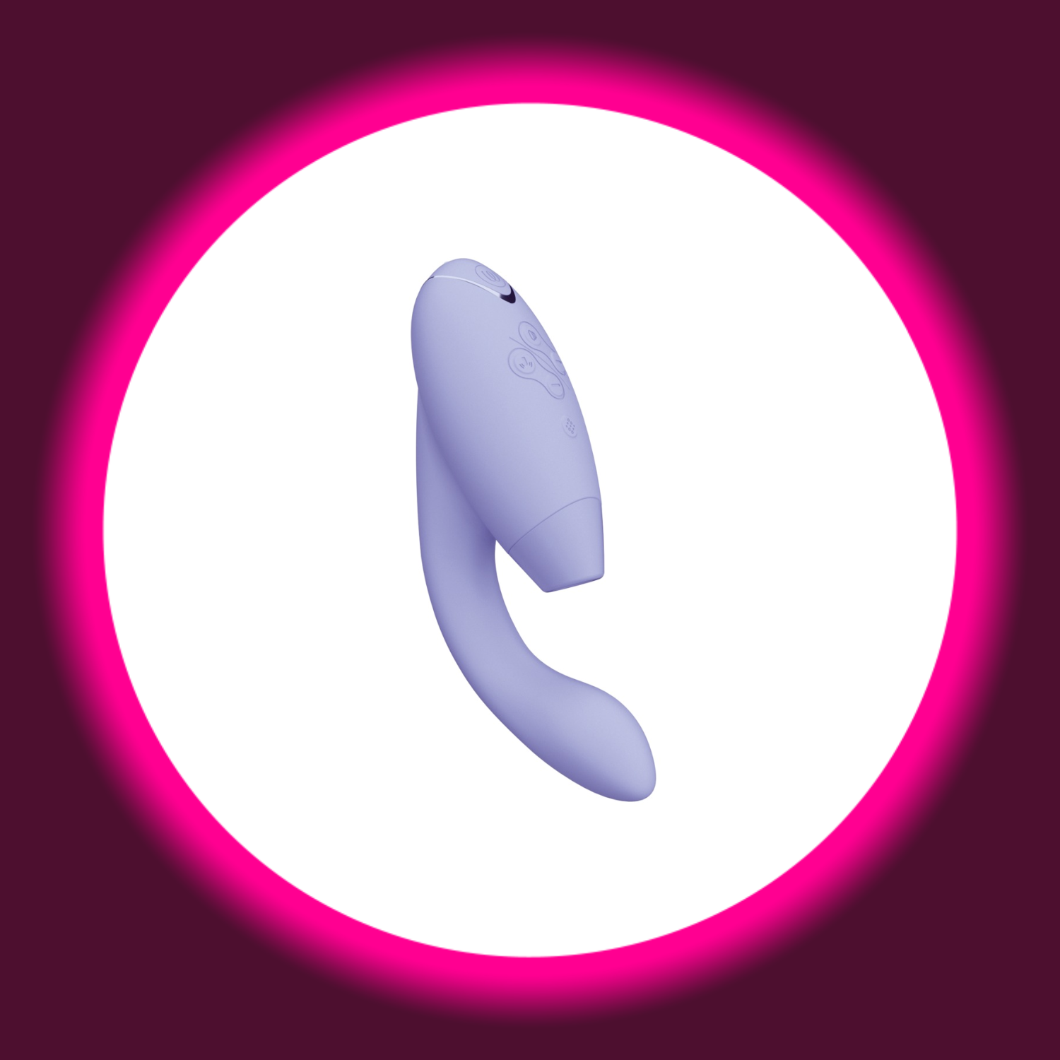 violetter Pulsator mit Stimulationskopf und Vibroarm Womanizer Duo 2