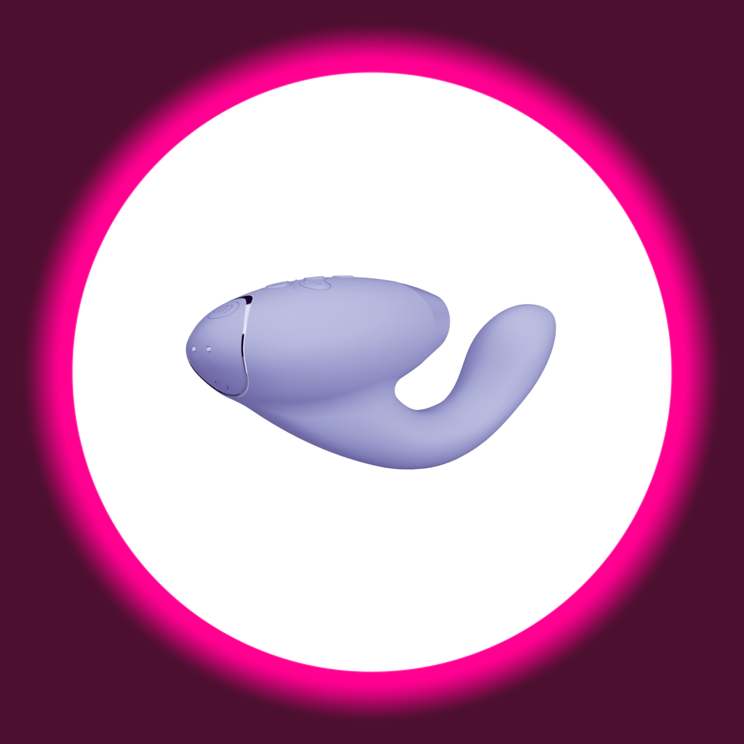 violetter Pulsator mit Stimulationskopf und Vibroarm Womanizer Duo 2