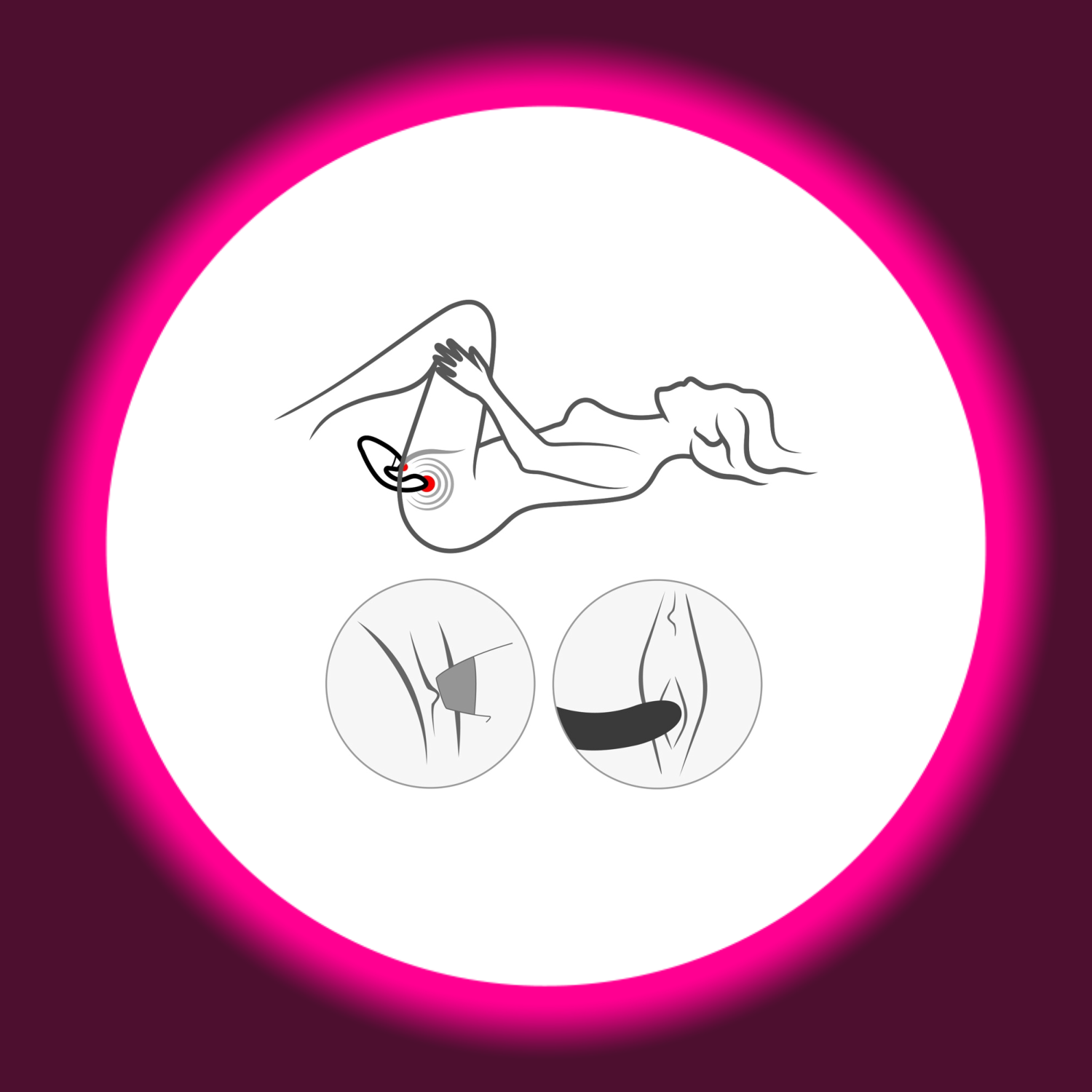 schematische Darstellung der Anwendung des Womanizer Duo 2