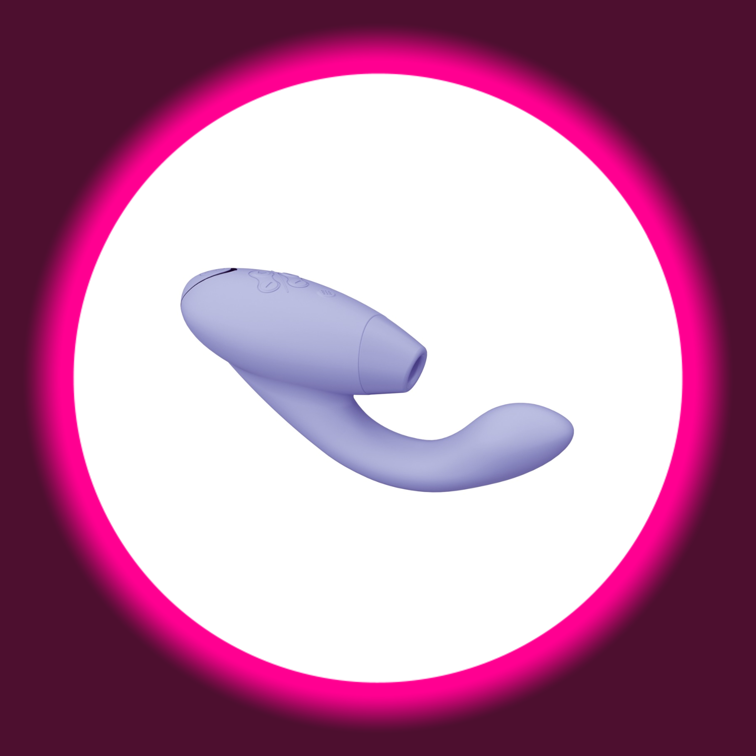 violetter Pulsator mit Stimulationskopf und Vibroarm Womanizer Duo 2
