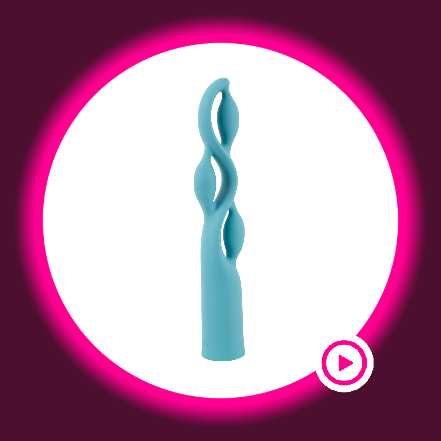 türkiser Designer-Vibrator Fabulous mit drei geschwungenen Windungen von You2Toys