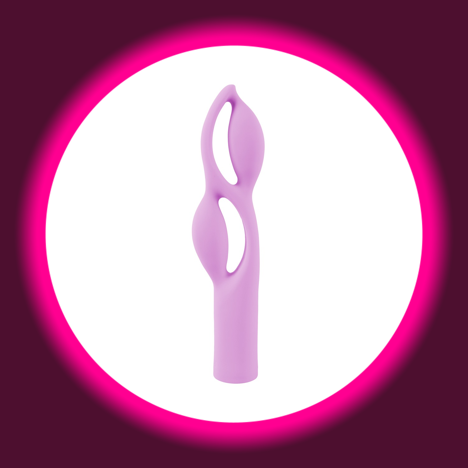 violetter Designer-Vibrator Fabulous mit zwei geschwungenen Windungen von You2Toys
