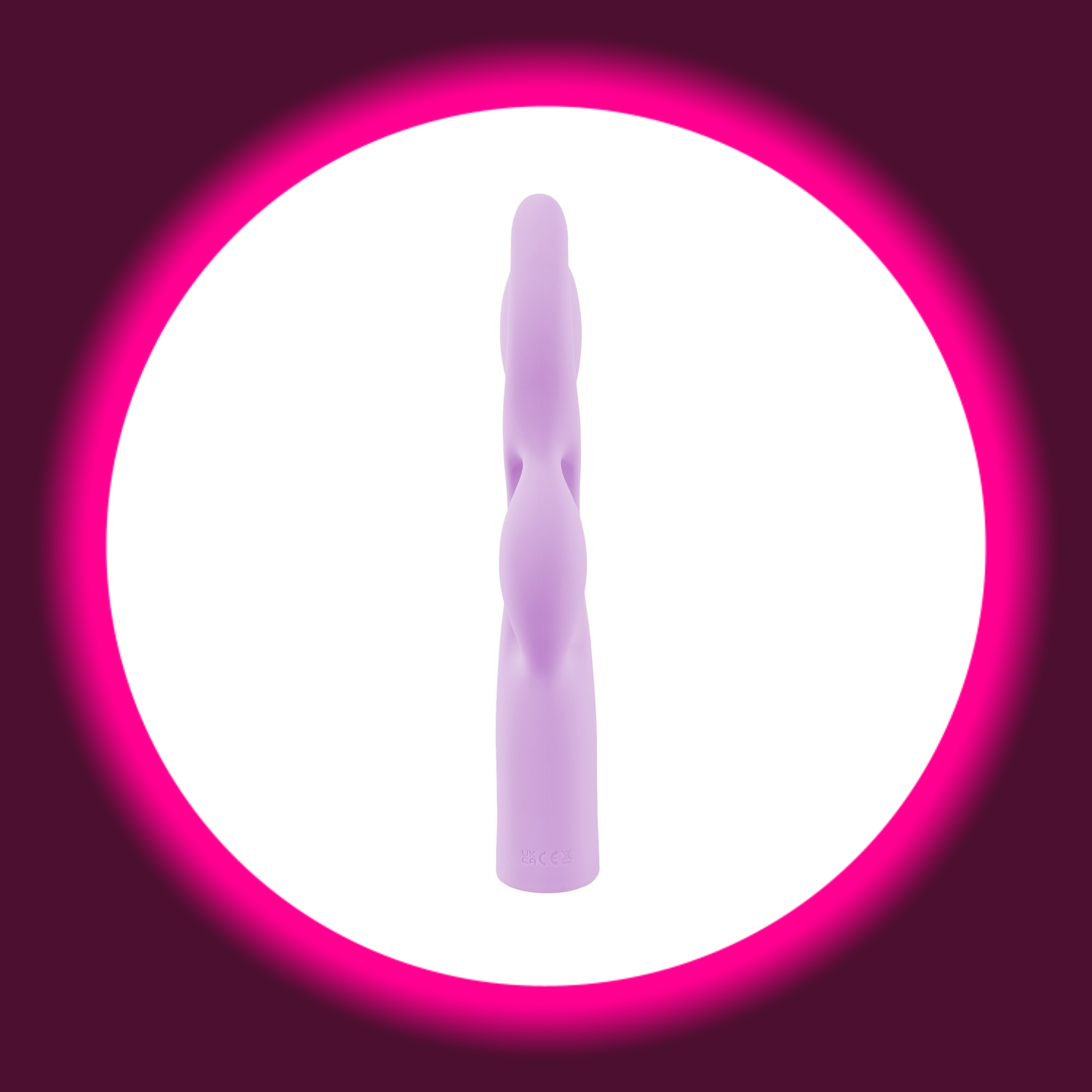 Frontansicht violetter Designer-Vibrator Fabulous mit zwei geschwungenen Windungen von You2Toys