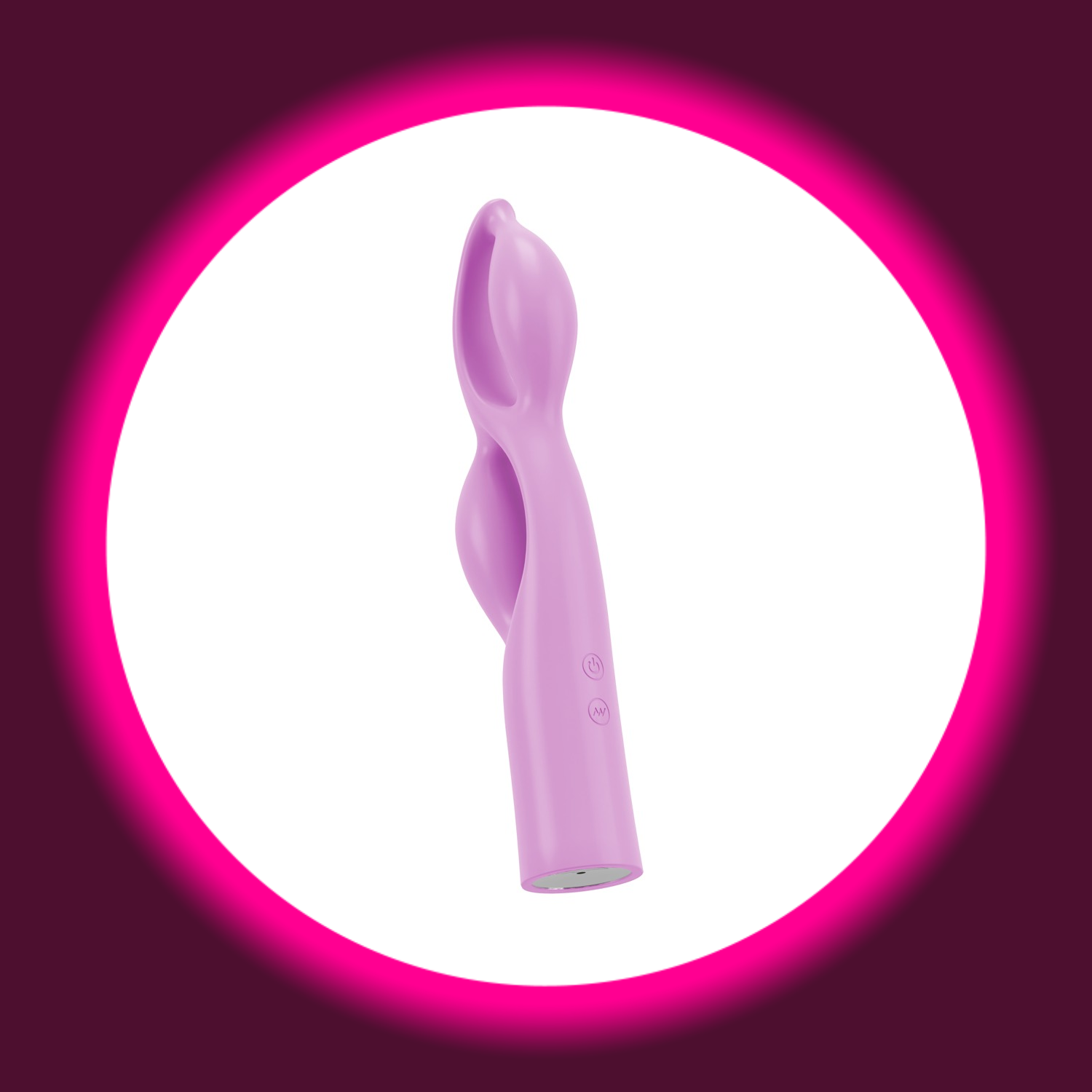 violetter Designer-Vibrator Fabulous mit zwei geschwungenen Windungen von You2Toys