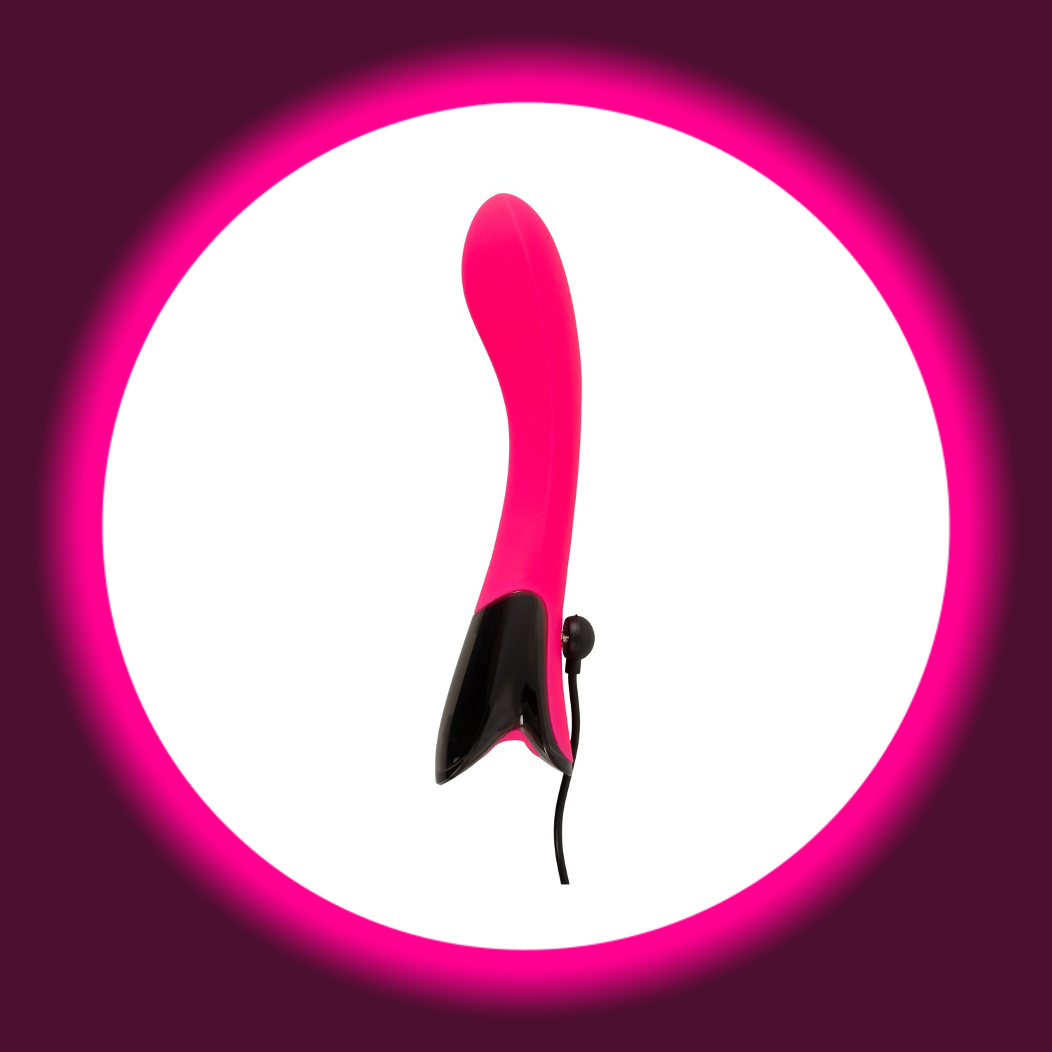 pinker G-Punkt Vibrator mit schwarzem Bedienfeld von You2Toys, mit USB-Ladekabel