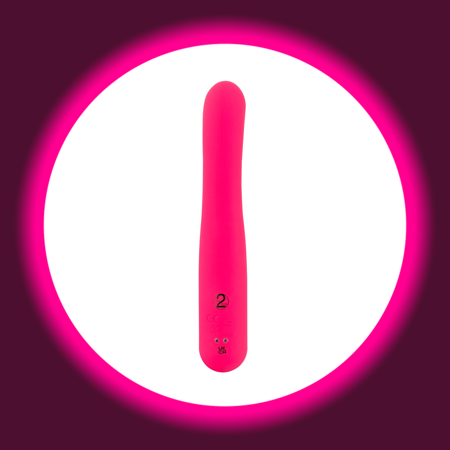 Rückansicht pinker Rabbitvibrator mit Digitalanzeige von You2Toys
