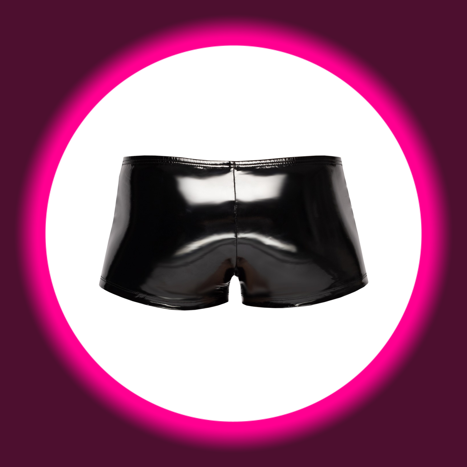 Rückansicht schwarze Pants aus Lack, BLACK LEVEL