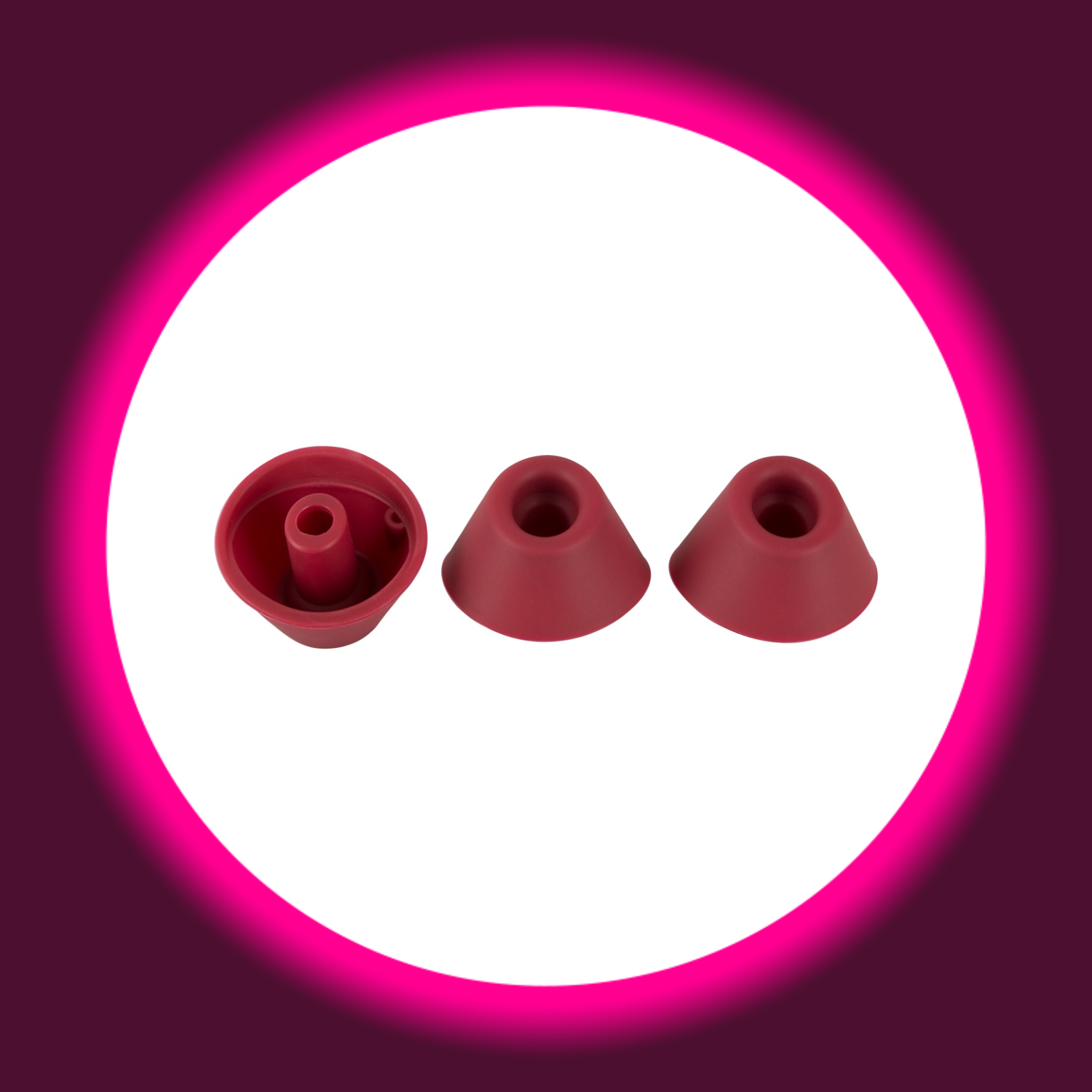 drei rote Ersatzkappen für Womanizer Duo 2