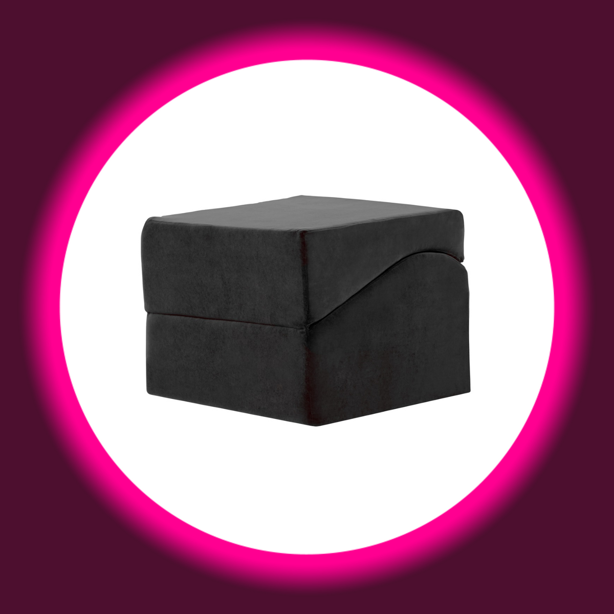 Winkelansicht eines schwarzen zusammengeklappten Liebeshockers Flip Ramp von Liberator