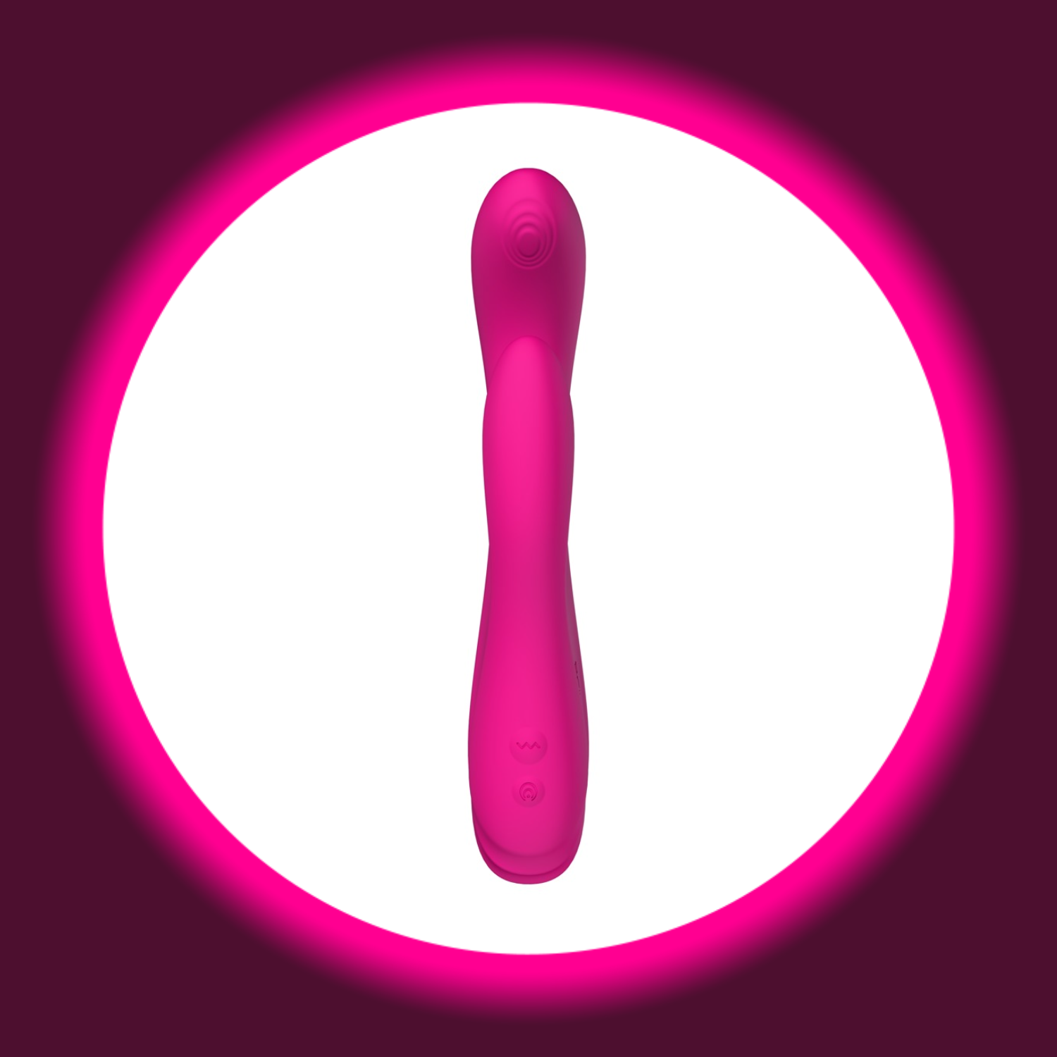 Frontansicht pinker Rabbitvibrator Osci 3 von Lovense