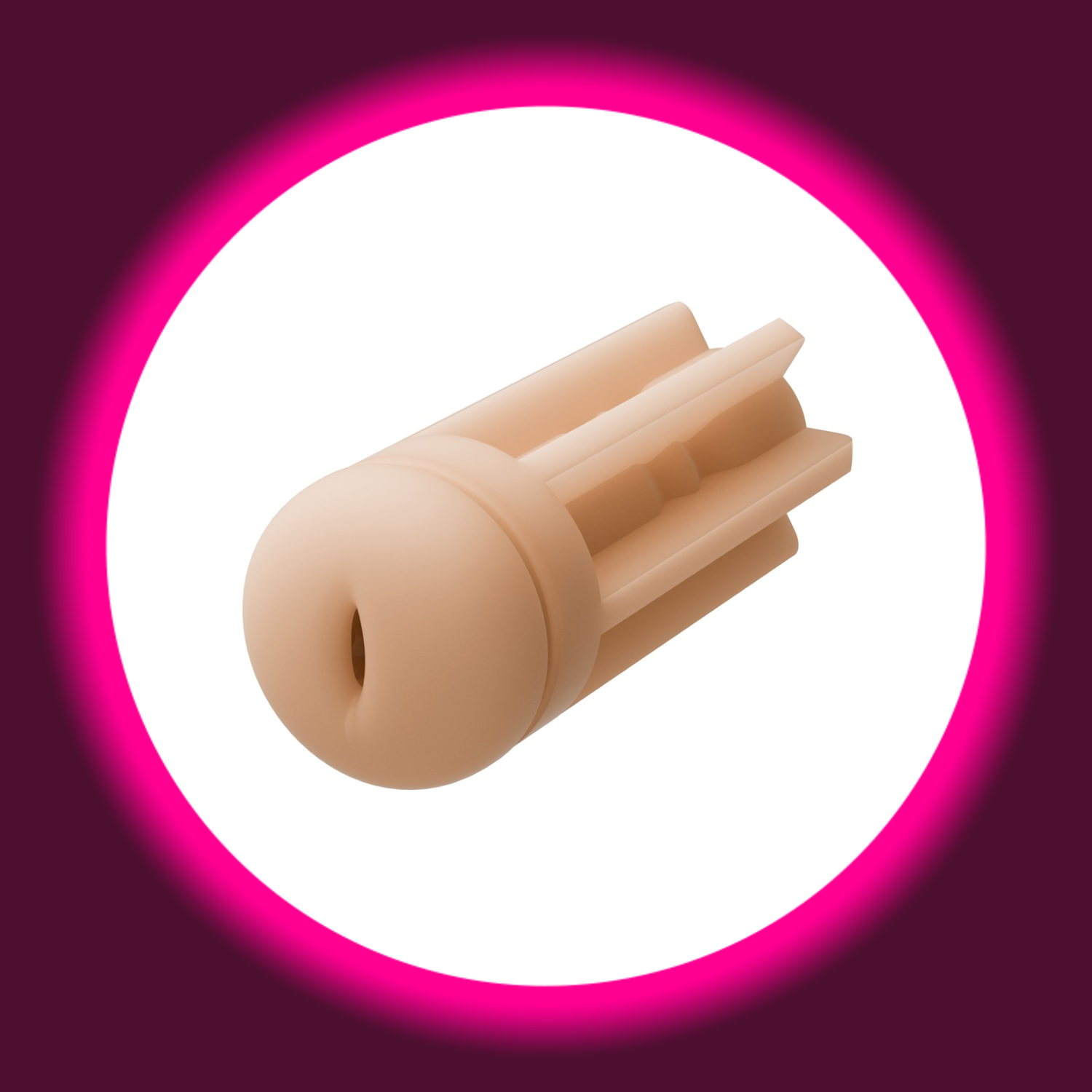 Winkelansicht hautfarbene Innensleeve für Masturbatoren, Lovense Solace Pro