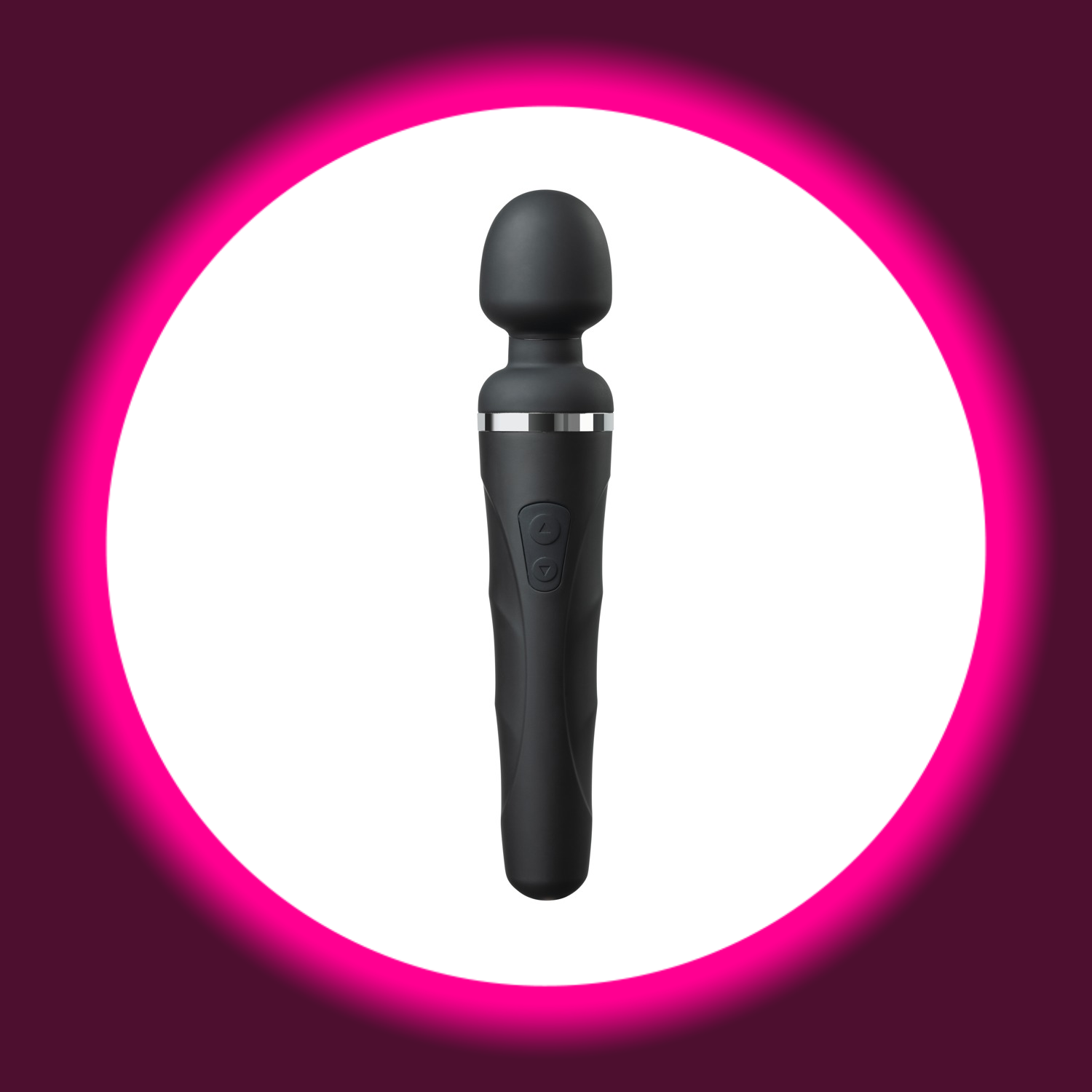 Frontansicht schwarzer Wandvibrator Domi 2 von Lovense