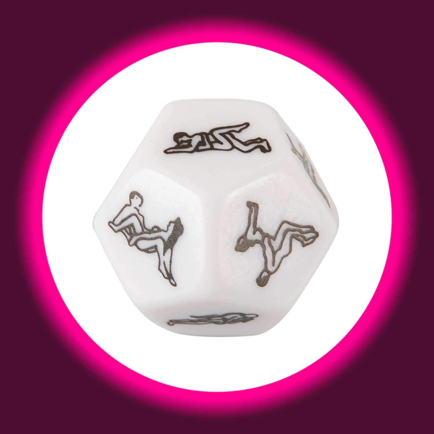 weißer Kamasutrawürfel mit Darstellung diverser Sexstellungen, Magic Shiver