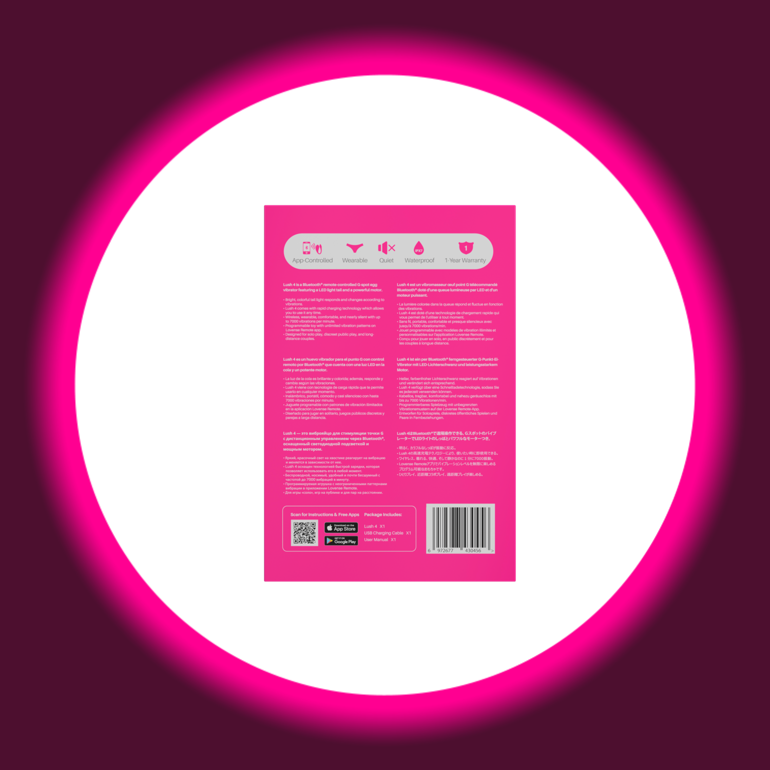 LOVENSE | VIBRO EGG LUSH 4 | CONTRÔLÉ PAR APPLICATION