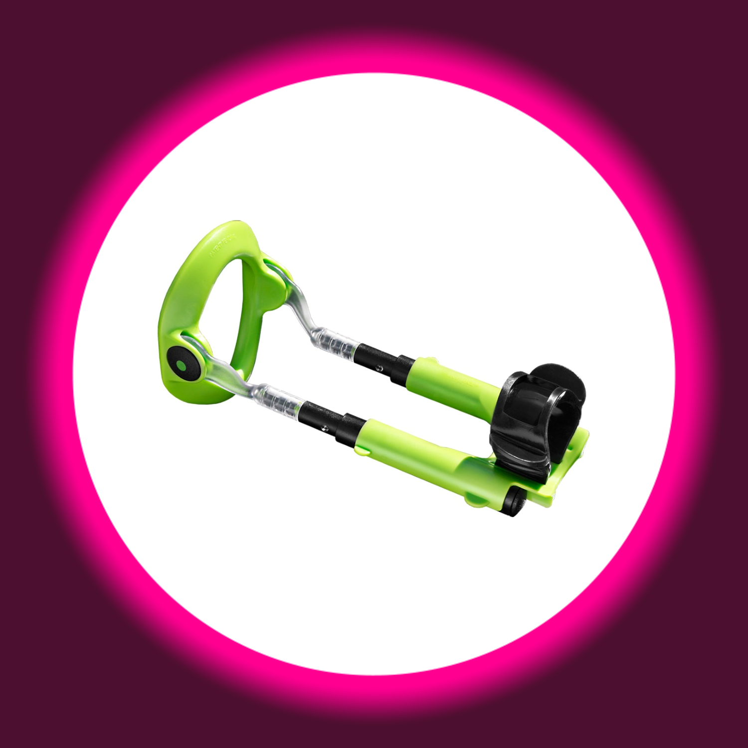 seitliche Ansicht eines Penis-Extenders in schwarz-grün von Male Edge