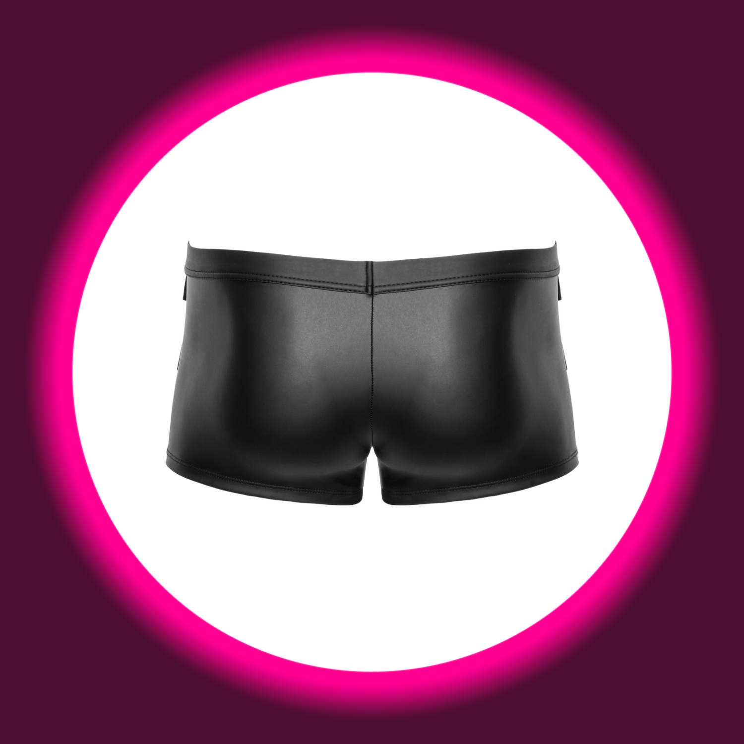 NEK Pants Ben schwarz – Rückansicht freistehend, glatter schwarzer Mattlook mit breitem Bund