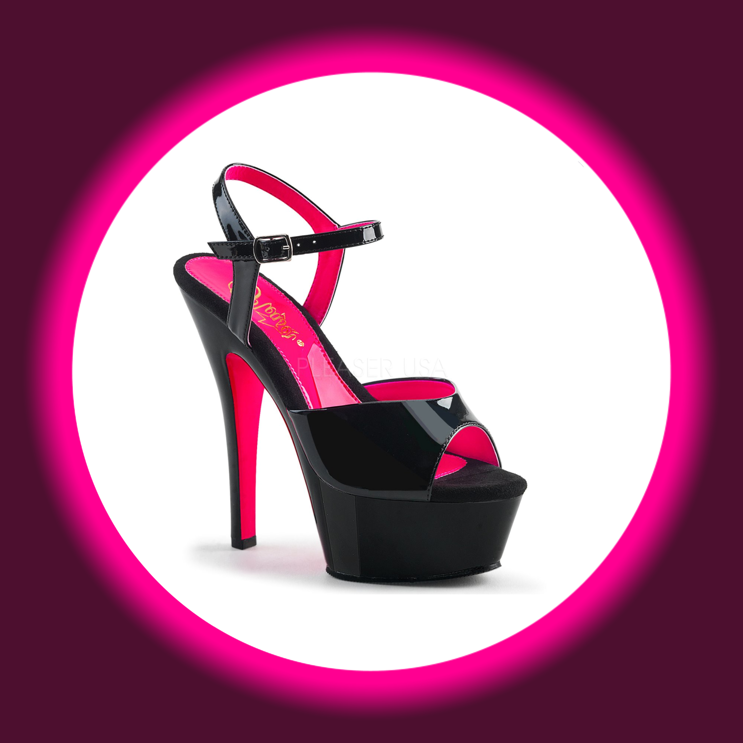 PLEASER | KISS (209) | SCHWARZ PINK UV