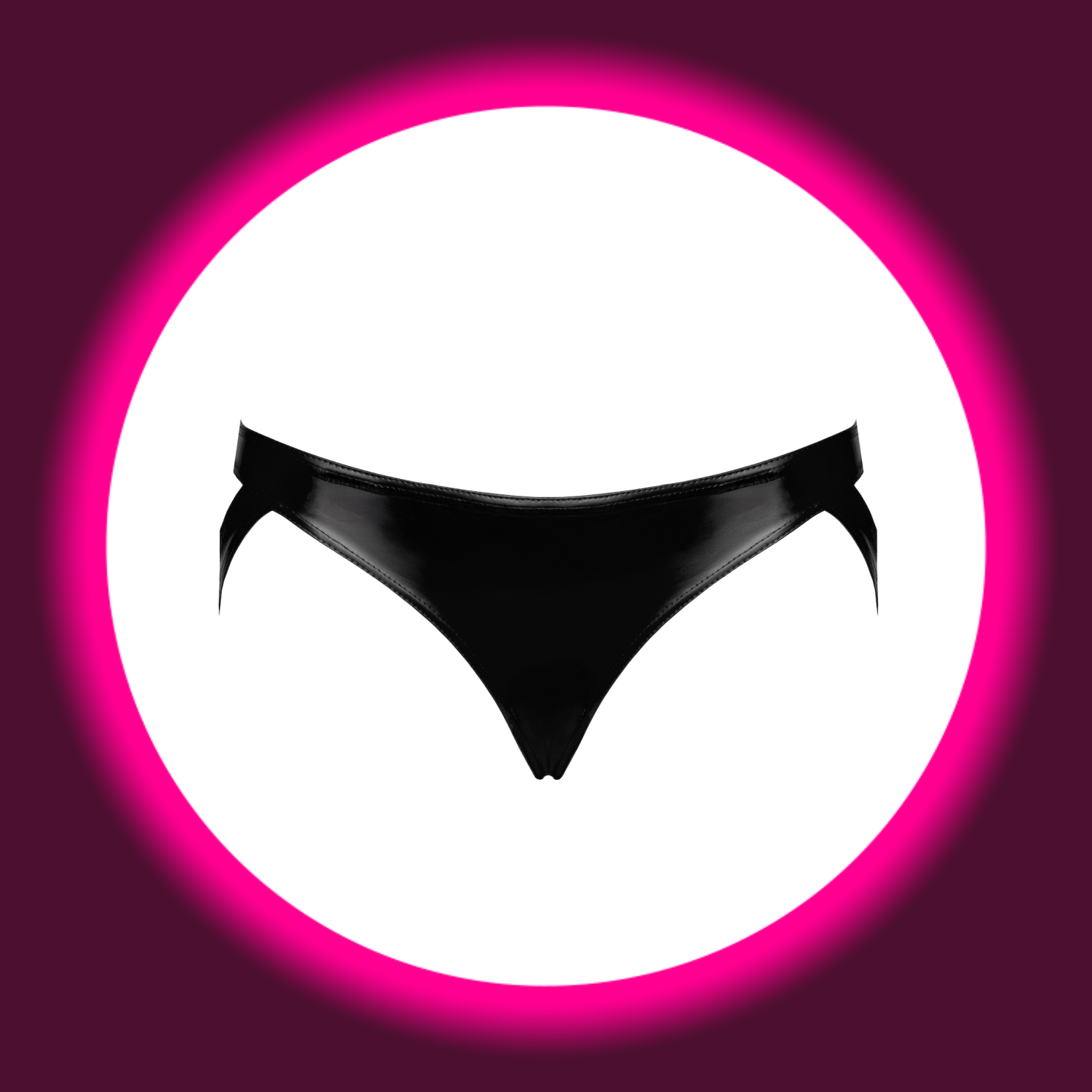 Frontansicht Noir Handmade Jockstrap String F393 in Schwarz im Wetlook