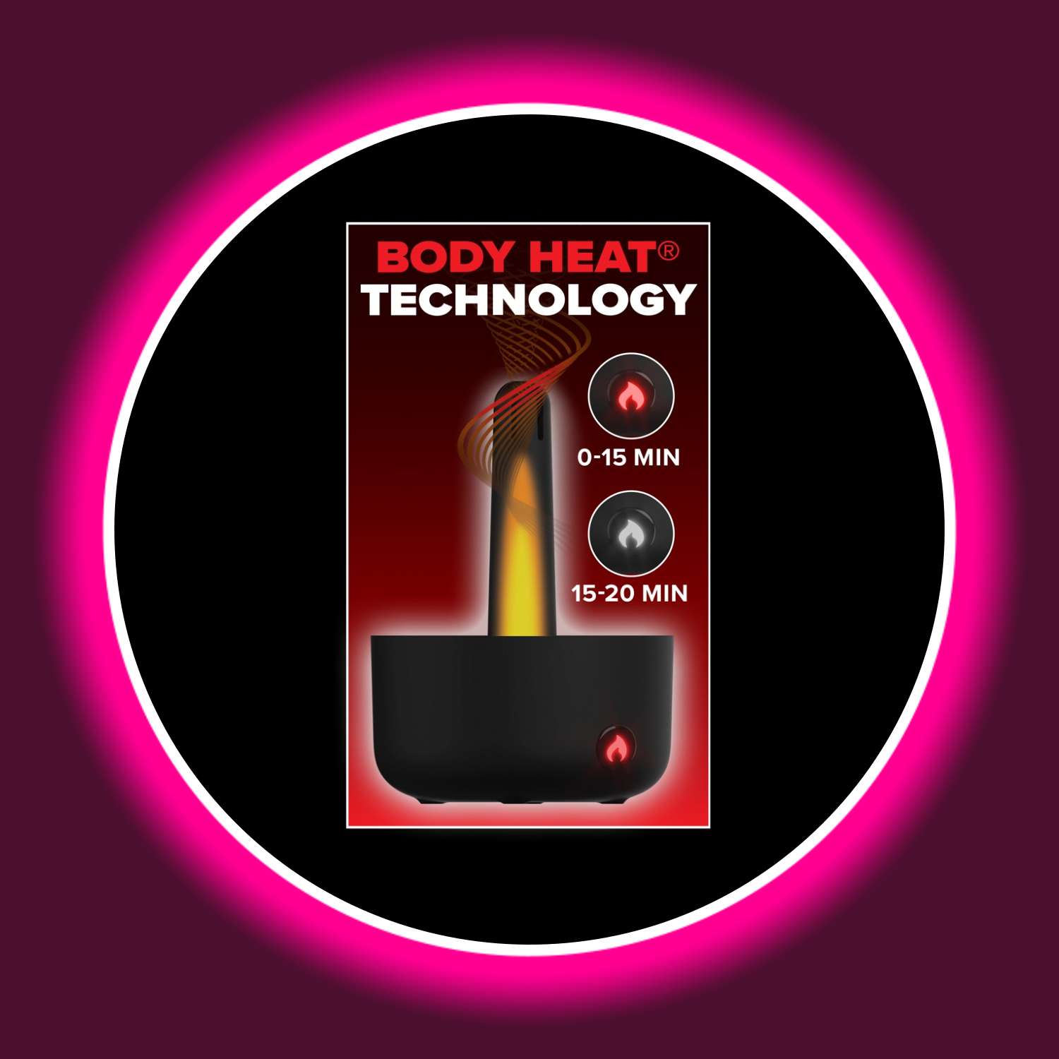 Wärmestab und Body Heat Technology des schwarzen Masturbators PDX Elite Milk me Hotter