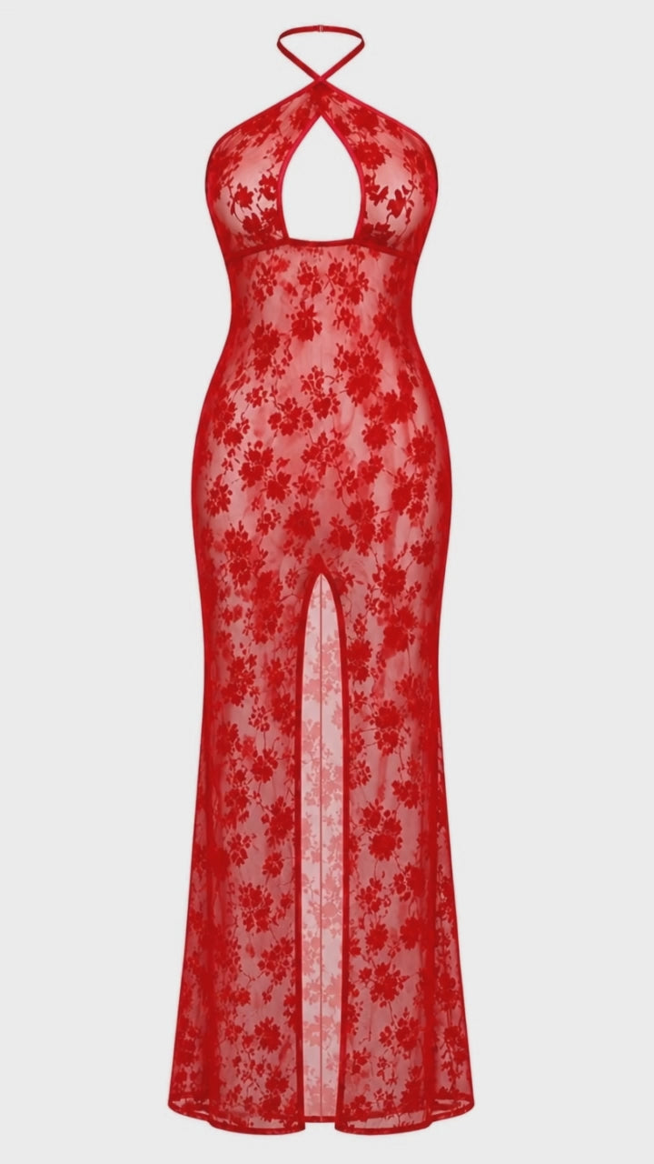 3D-Ansicht von Noir Handmade Kleid Plaything F418 in rot
