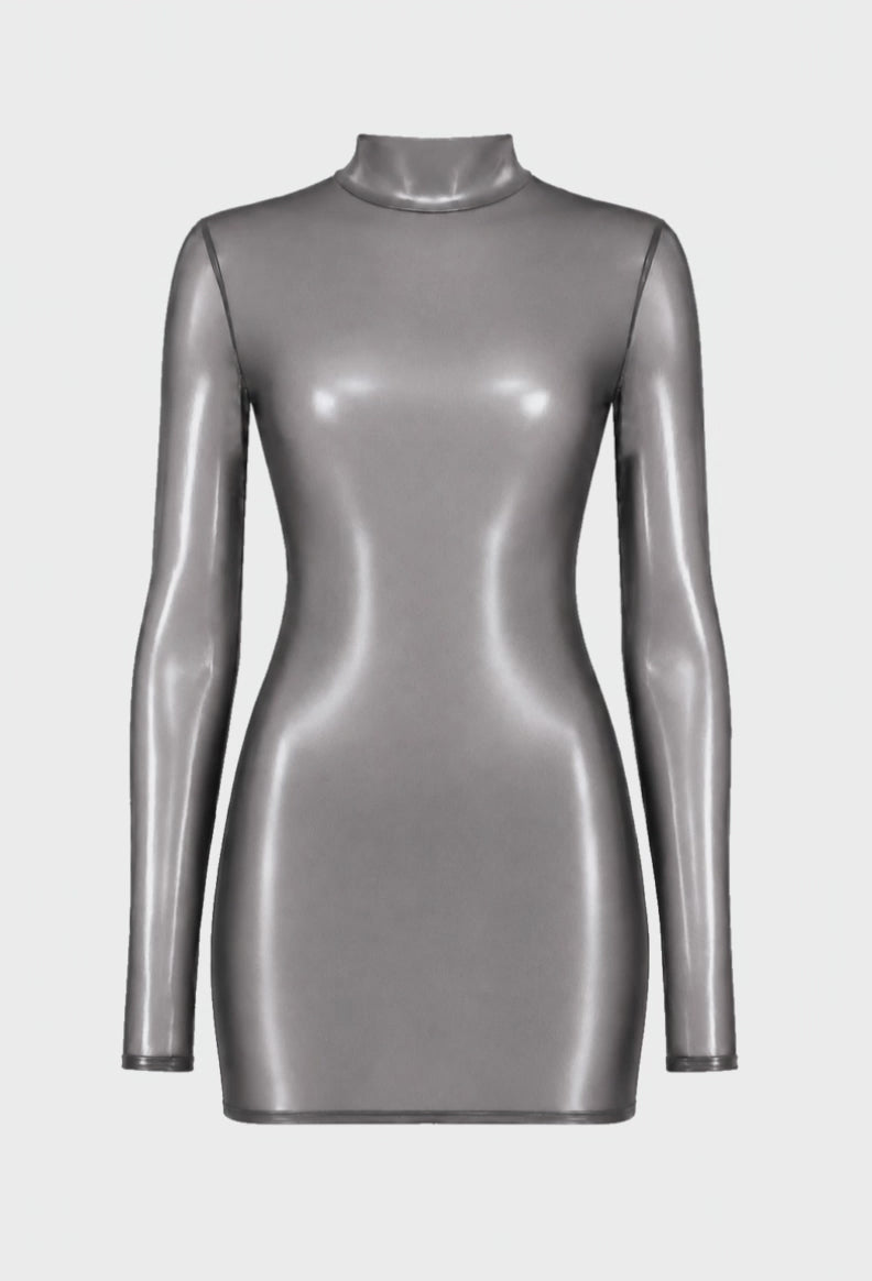 3D-Ansicht Noir Handmade Minikleid Moondust F431
