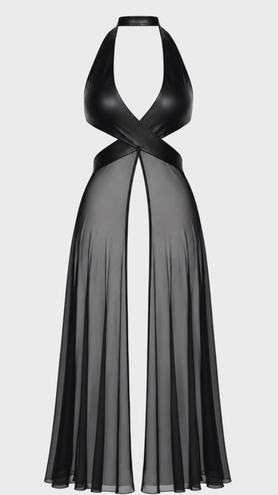 3D-Ansicht schwarzes Kleid Do not Disturb F412 von Noir Handmade