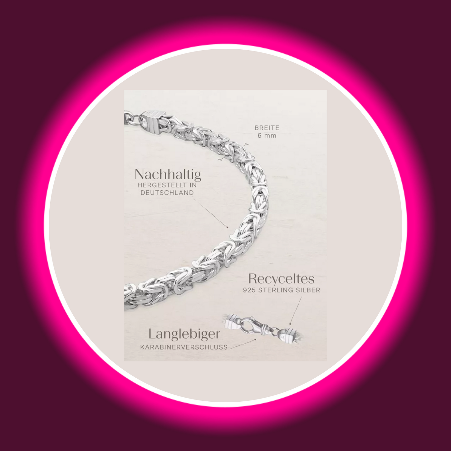 MODABILÉ SCHMUCK | ARMBAND ROYAL KLASSISCH SILBER