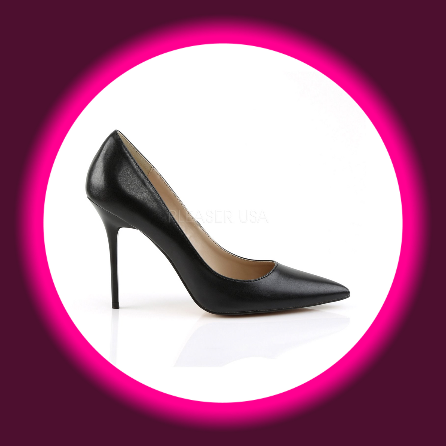 PLEASER | CLASSIQUE (20) | SCHWARZ LEDEROPTIK