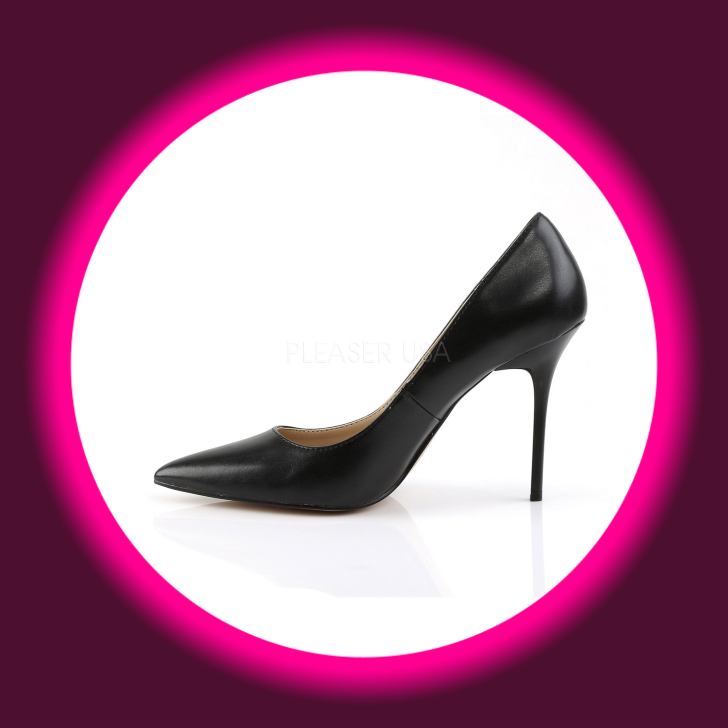 PLEASER | CLASSIQUE (20) | SCHWARZ LEDEROPTIK