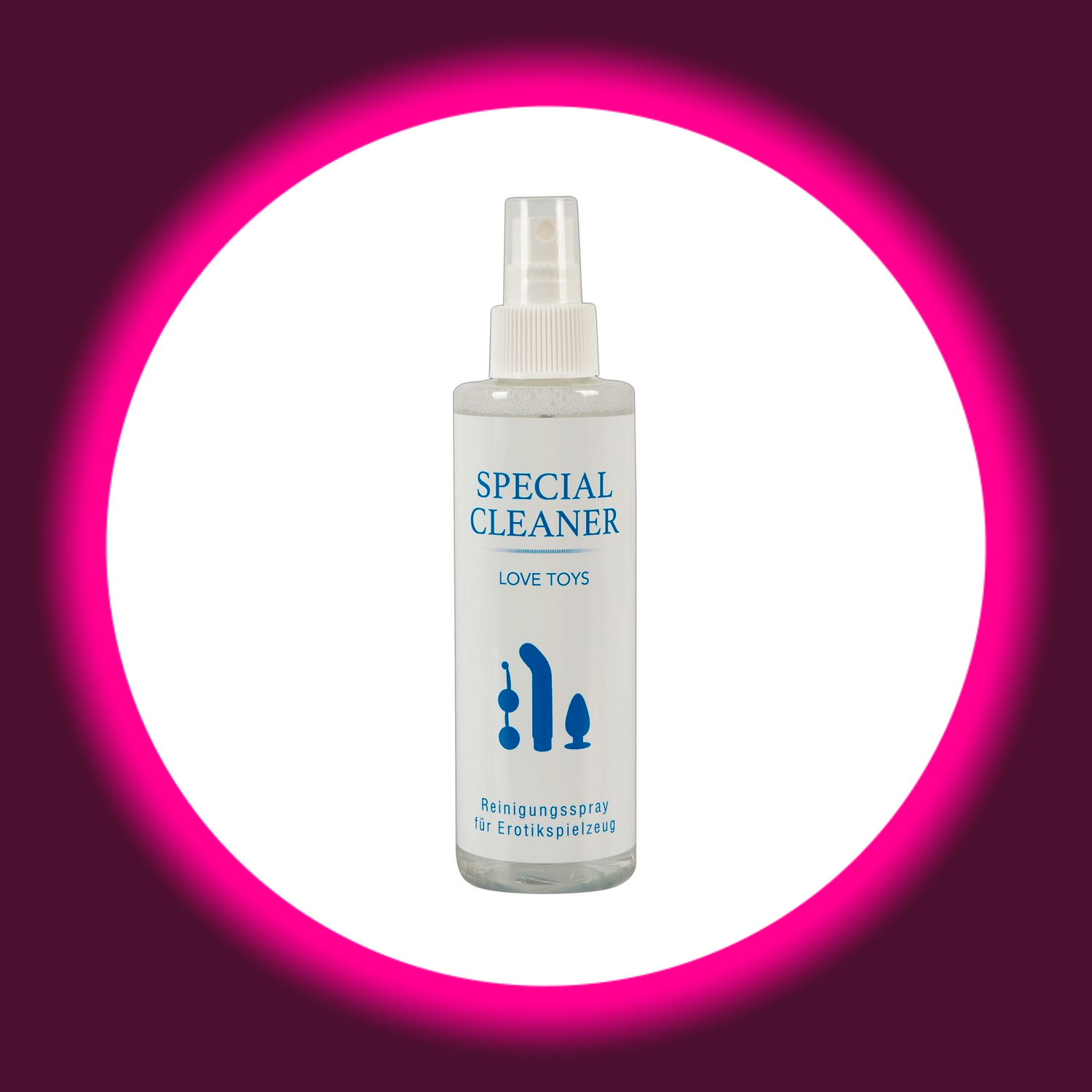 Special Cleaner 200ml – Veganes Reinigungsspray für Erotikspielzeug, Vorderseite mit Produktbezeichnung und Pumpspender