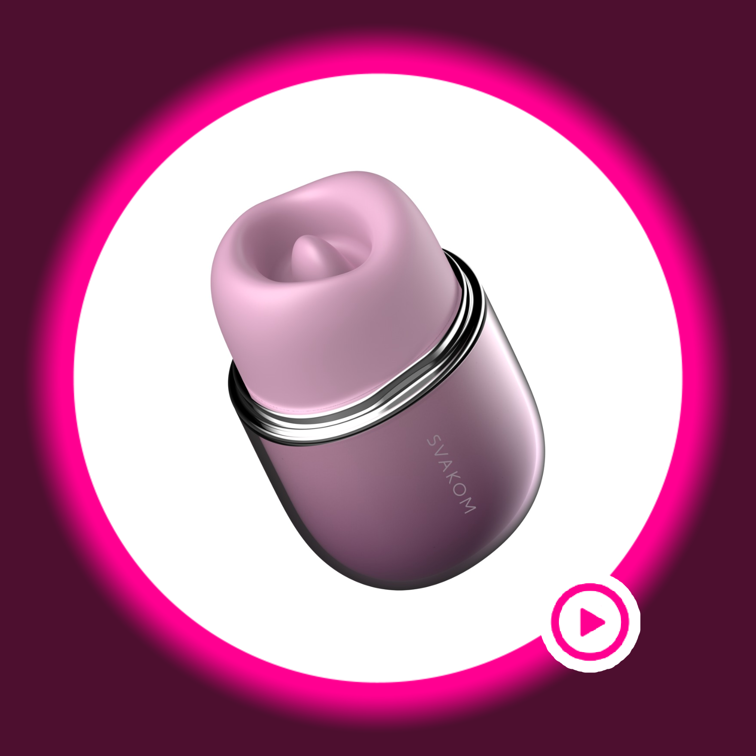 violetter Auflegevibrator Klitty mit Leck- und Saugfunktion von Svakom