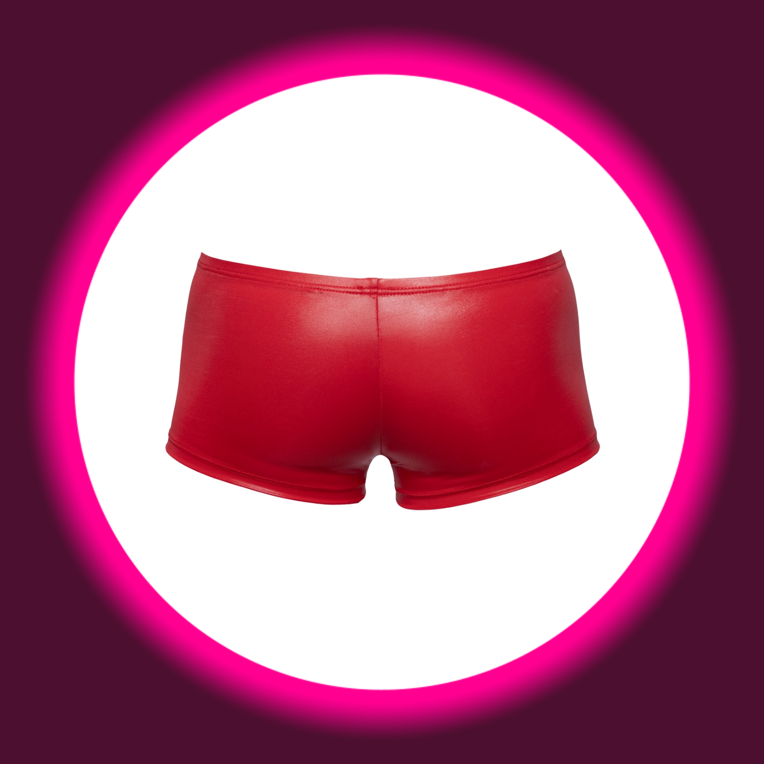 Rückansicht rote glänzende Pants für Männer, von Svenjoyment