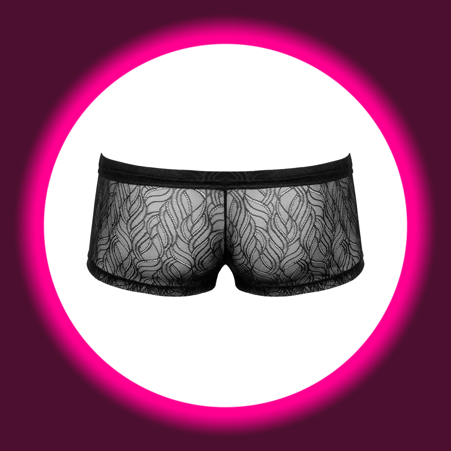 Rückansicht knappe Shorts aus Stretch-Spitze mit Knopfleiste, für Männer, Svenjoyment