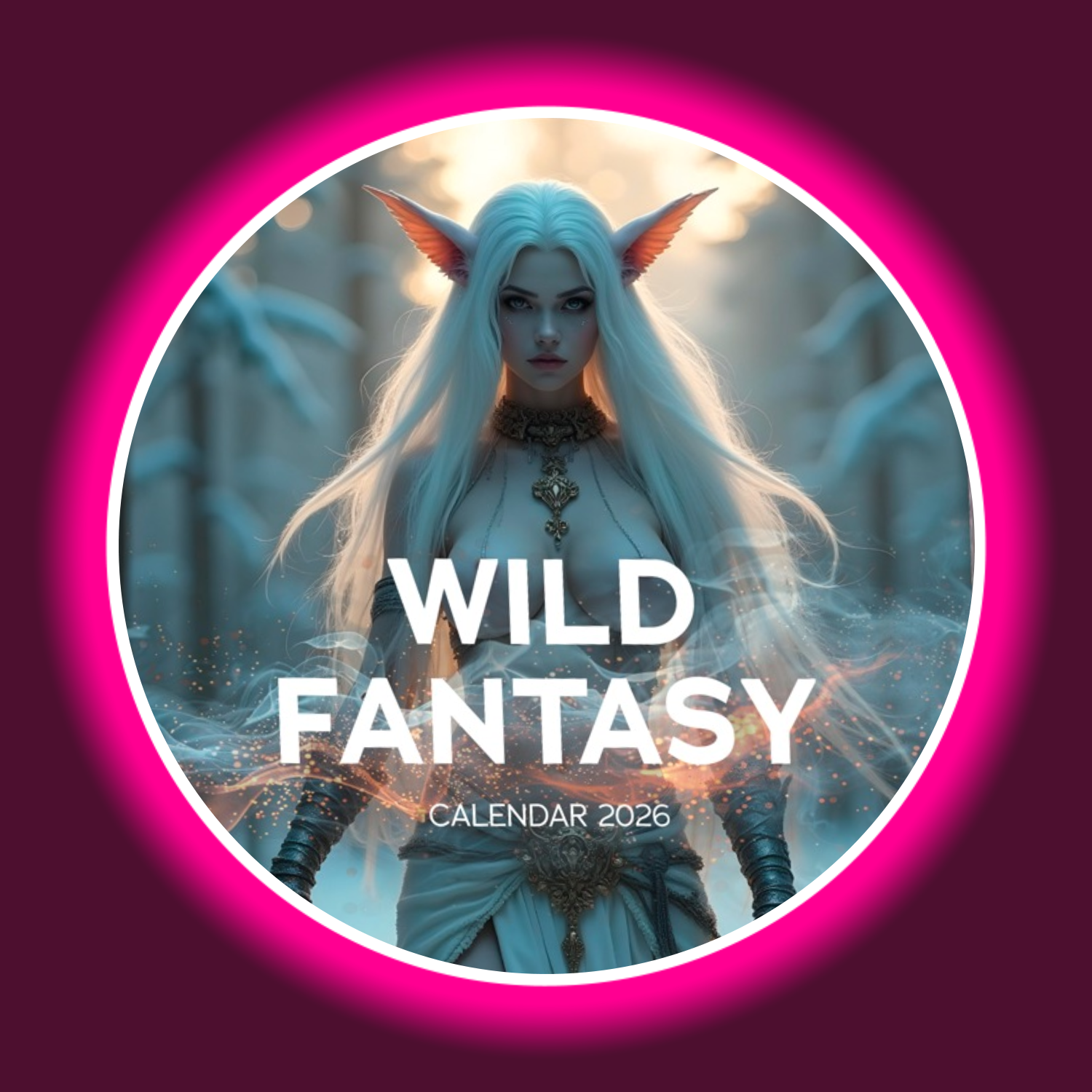 Fabelwesen mit blonden Haaren und großen spitzen Ohren im Fantasy-Stil