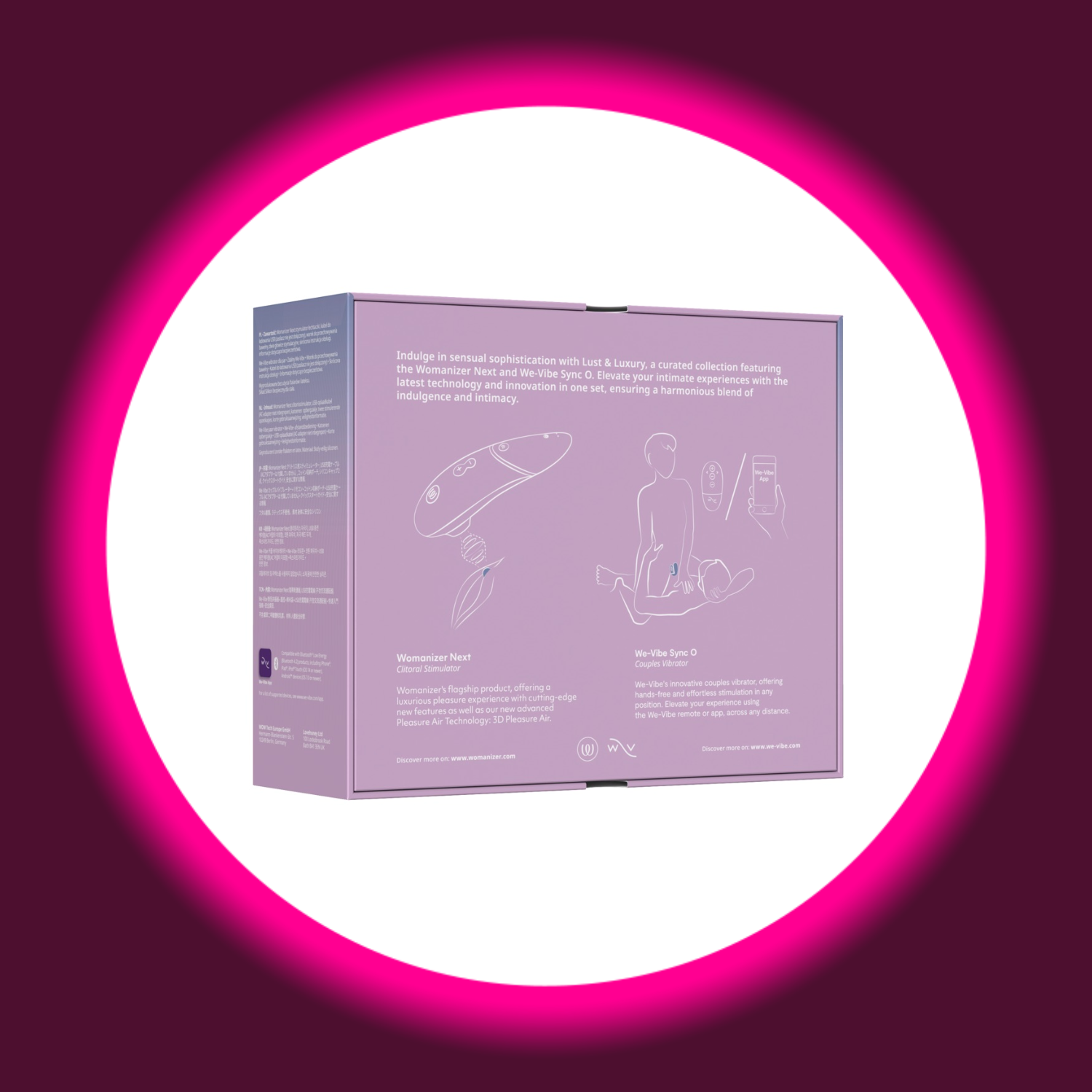 Rückansicht Produktverpackung Set-Box Womanizer Lust & Luxury