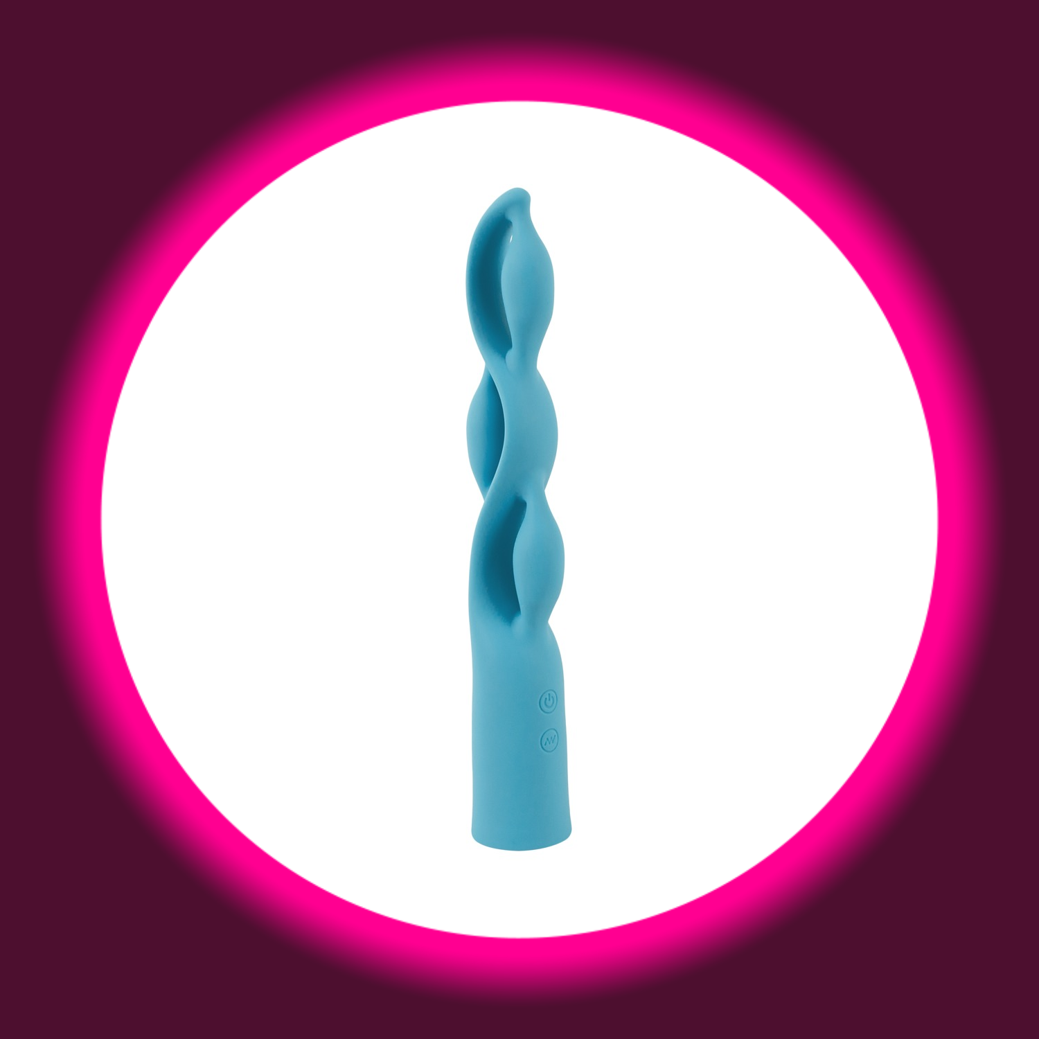 türkiser Designer-Vibrator Fabulous mit drei geschwungenen Windungen von You2Toys